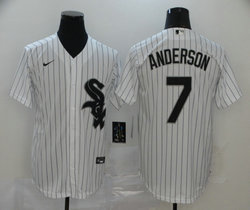 Nike Chicago White Sox #7 Tim Anderson White Game Authentic Stitched MLB Jersey