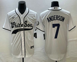 Nike Chicago White Sox #7 Tim Anderson White Joint Authentic Stitched baseball jersey