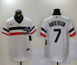 Nike Chicago White Sox #7 Tim Anderson White Pullover Authentic Stitched MLB Jersey