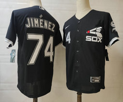 Nike Chicago White Sox #74 Eloy Jimenez Black Limited Authentic Stitched MLB Jersey