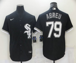 Nike Chicago White Sox #79 Jose Abreu Black Game Authentic Stitched MLB Jersey