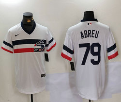 Nike Chicago White Sox #79 Jose Abreu White Pullover Authentic Stitched MLB Jersey