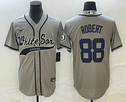 Nike Chicago White Sox #88 Luis Robert Gray Joint Authentic Stitched baseball jersey