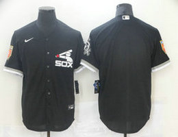 Nike Chicago White Sox #Blank Black With Patch Game Authentic Stitched MLB Jersey