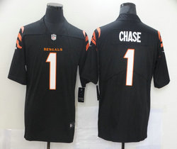 Nike Cincinnati Bengals #1 Ja'Marr Chase Black 2021 NFL Draft Vapor Untouchable Authentic Stitched NFL Jersey