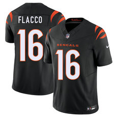 Nike Cincinnati Bengals #16 Joe Flacco Black Authentic Stitched NFL Jersey