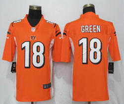 Nike Cincinnati Bengals #18 A.J. Green Orange New Vapor Untouchable Limited Authentic Stitched NFL Jersey