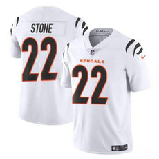 Nike Cincinnati Bengals #22 Geno Stone White Vapor Untouchable Football Stitched Jersey