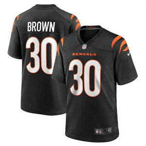 Nike Cincinnati Bengals #30 Chase Brown Black Authentic Stitched NFL Jersey