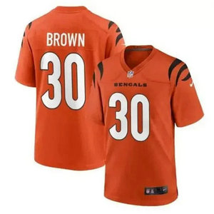 Nike Cincinnati Bengals #30 Chase Brown Orange Authentic Stitched NFL Jersey