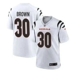 Nike Cincinnati Bengals #30 Chase Brown White Authentic Stitched NFL Jersey