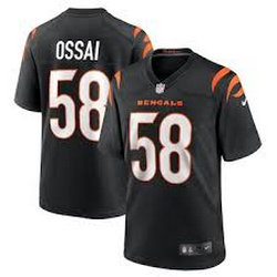 Nike Cincinnati Bengals #58 Johnathan Ossai Black 2022 Super Bowl LVI Patch Vapor Untouchable Authentic Stitched NFL Jersey