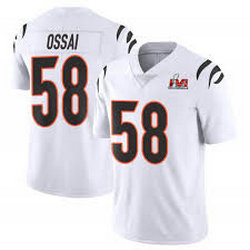 Nike Cincinnati Bengals #58 Johnathan Ossai White 2022 Super Bowl LVI Patch Vapor Untouchable Authentic Stitched NFL Jersey