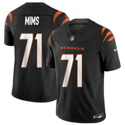 Nike Cincinnati Bengals #71 Amarius Mims Black Black 2024 Draft F.U.S.E Football Jersey