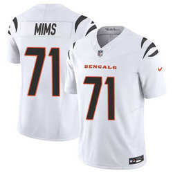 Nike Cincinnati Bengals #71 Amarius Mims White Black 2024 Draft F.U.S.E Football Jersey