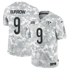 Nike Cincinnati Bengals #9 Joe Burrow 2024 Salute to Service Authentic Stitched NFL Jersey