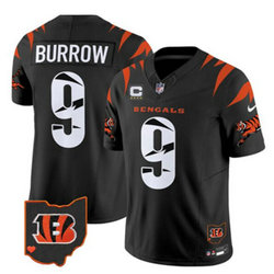 Nike Cincinnati Bengals #9 Joe Burrow Black Fashion F.U.S.E. Stitched Jersey