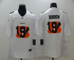 Nike Cincinnati Bengals #9 Joe Burrow White Shadow Authentic stitched NFL jersey