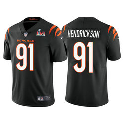 Nike Cincinnati Bengals #91 Trey Hendrickson 2022 Super Bowl LVI Patch Black Vapor Untouchable Stitched Football Jersey
