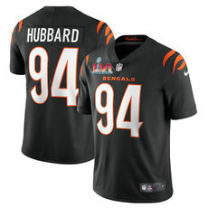 Nike Cincinnati Bengals #94 Sam Hubbard Black 2022 Super Bowl LVI Patch Vapor Untouchable Authentic Stitched NFL Jersey