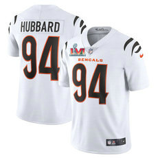 Nike Cincinnati Bengals #94 Sam Hubbard White 2022 Super Bowl LVI Patch Vapor Untouchable Authentic Stitched NFL Jersey
