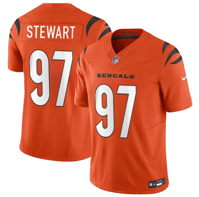 Nike Cincinnati Bengals #97 Shemar Stewart 2025 Draft Orange Stitched NFL Jersey
