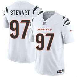 Nike Cincinnati Bengals #97 Shemar Stewart 2025 Draft White Stitched NFL Jersey