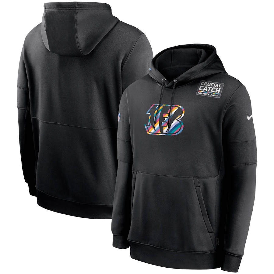 Nike Cincinnati Bengals Black Crucial Catch Sideline Performance Pullover Hoodie