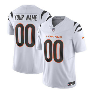 Nike Cincinnati Bengals Customized White 2023 F.U.S.E Authentic Stitched NFL Jersey