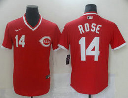 Nike Cincinnati Reds #14 Pete Rose Red Pullover Game Authentic Stitched MLB Jersey