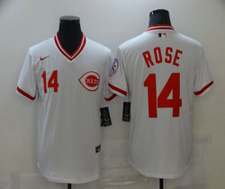 Nike Cincinnati Reds #14 Pete Rose White Pullover Authentic Stitched MLB Jersey