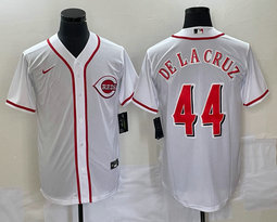 Nike Cincinnati Reds #44 Elly De La Cruz White Game Authentic Stitched MLB Jersey