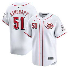 Nike Cincinnati Reds #51 Graham Ashcraft White 2024 Authentic Stitched MLB Jersey
