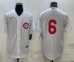 Nike Cincinnati Reds #6 Jonathan India White Throwback Authentic Stitched MLB jersey