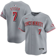 Nike Cincinnati Reds #7 Spencer Steer Gray 2024 Authentic Stitched MLB Jersey