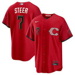 Nike Cincinnati Reds #7 Spencer Steer Red 2026 City MLB Jersey