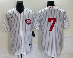 Nike Cincinnati Reds #7 Spencer Steer White Field of Dreams Authentic Stitched MLB jersey
