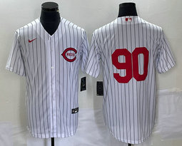 Nike Cincinnati Reds #90 White 2022 Field of Dreams Game Authentic Stitched MLB Jersey