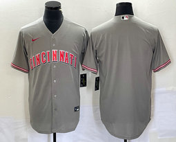 Nike Cincinnati Reds Blank Gray Game Authentic Stitched MLB Jersey