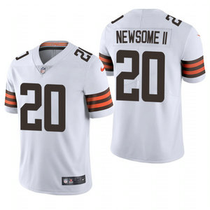 Nike Cleveland Browns #1 Gregory Newsome II White 2021 NFL Draft Authentic Stitched NFL jersey