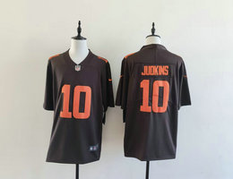 Nike Cleveland Browns #10 Quinshon Judkins Brown Orange Number Nfl Jersey