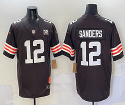 Nike Cleveland Browns #12 Shedeur Sanders Browns Throwback 3(III) Stitched NFL Jerseys