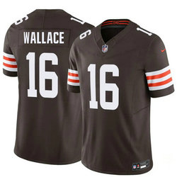 Nike Cleveland Browns #16 Tylan Wallace Brown Authentic Stitched NFL Jersey