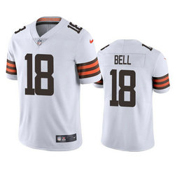 Nike Cleveland Browns #18 David Bell White Vapor Untouchable Authentic stitched NFL jersey