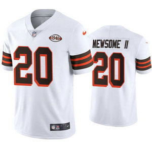 Nike Cleveland Browns #20 Greg Newsome II White 1946 Authentic stitched NFL jersey