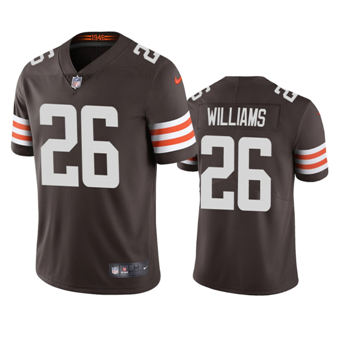 Nike Cleveland Browns #26 Greedy Williams Brown Vapor Untouchable Authentic stitched NFL jersey