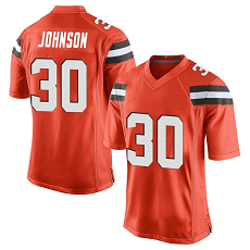 Nike Cleveland Browns #30 D'ernest Johnson Orange Vapor Untouchable Authentic stitched NFL jersey