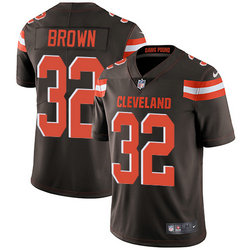 Nike Cleveland Browns #32 Jim Brown Brown Vapor Untouchable Limited Authentic stitched NFL jersey