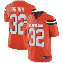 Nike Cleveland Browns #32 Jim Brown Orange Vapor Untouchable Limited Authentic stitched NFL jersey