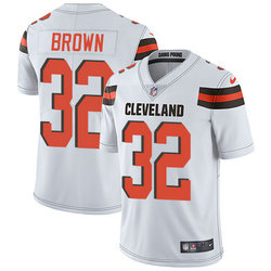Nike Cleveland Browns #32 Jim Brown White Vapor Untouchable Limited Authentic stitched NFL jersey